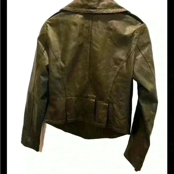 Rezrekshn by Esther Chen leather jacket women’s size Small  flaw on left pocket - Picture 2 of 5